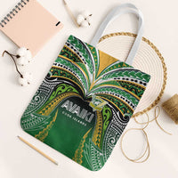 Cook Islands Rugby League Tote Bag Avaiki Tatau Tribal Motifs Black Color LT03 White Strap One Size Black - Polynesian Pride