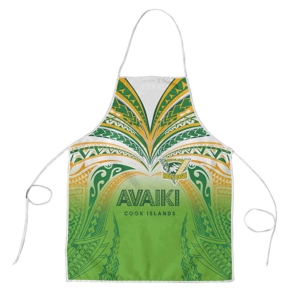 Cook Islands Rugby League Apron Avaiki Tatau Tribal Motifs White Color LT03 White - Polynesian Pride