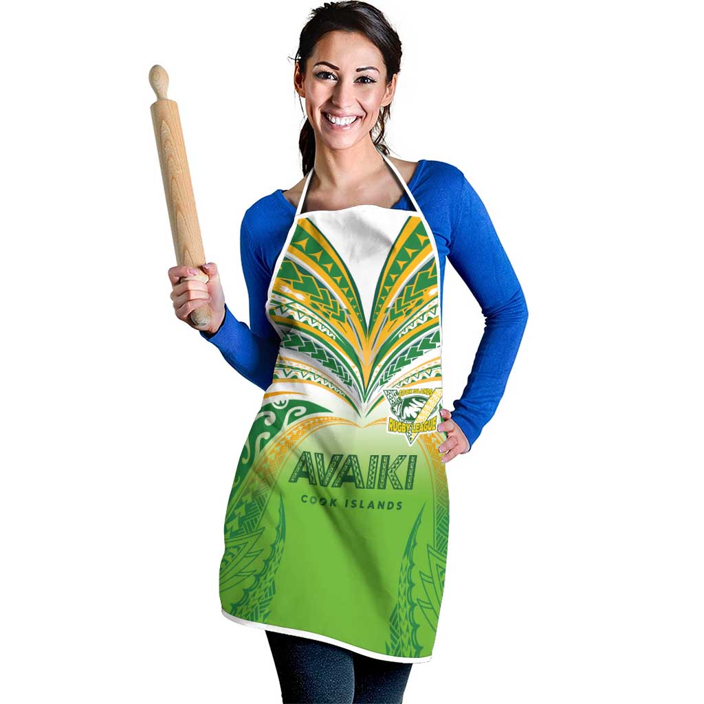 Cook Islands Rugby League Apron Avaiki Tatau Tribal Motifs White Color LT03 - Polynesian Pride