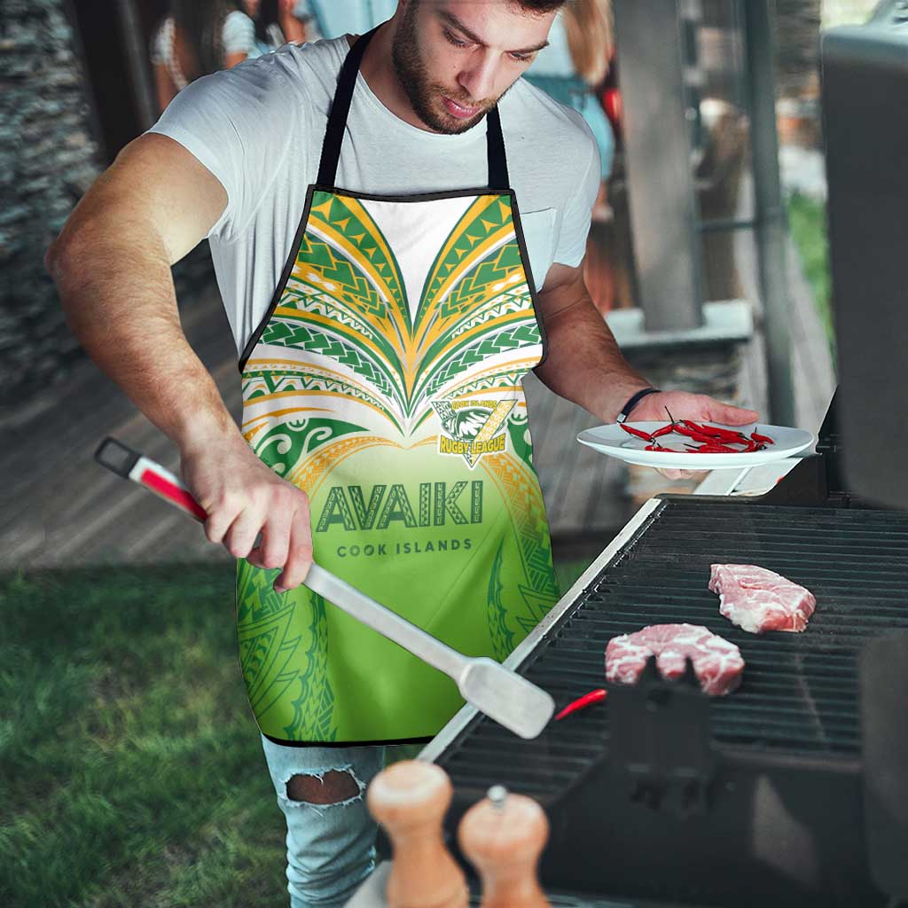 Cook Islands Rugby League Apron Avaiki Tatau Tribal Motifs White Color LT03 - Polynesian Pride