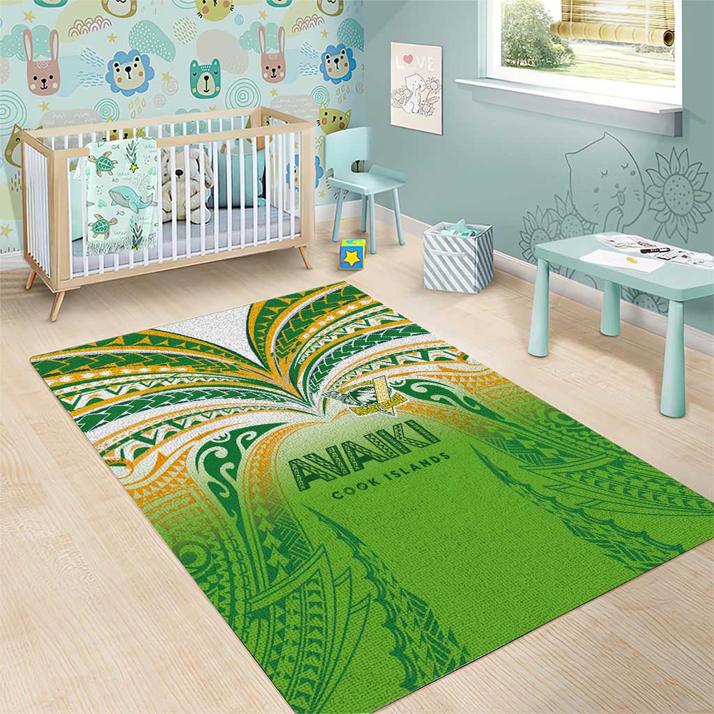 Cook Islands Rugby League Area Rug Avaiki Tatau Tribal Motifs White Color LT03 - Polynesian Pride