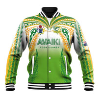 Custom Cook Islands Rugby League Baseball Jacket Avaiki Tatau Tribal Motifs White Color LT03 Unisex White - Polynesian Pride