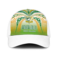 Cook Islands Rugby League Baseball Net Cap Avaiki Tatau Tribal Motifs White Color LT03 One Size White White - Polynesian Pride
