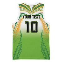 Custom Cook Islands Rugby League Basketball Jersey Avaiki Tatau Tribal Motifs White Color LT03 - Polynesian Pride