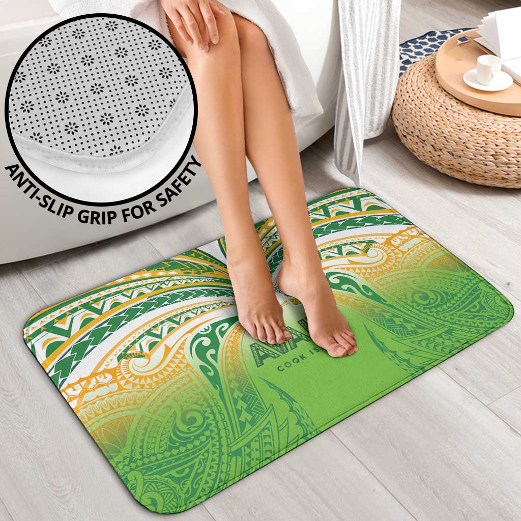 Cook Islands Rugby League Bathroom Set Avaiki Tatau Tribal Motifs White Color LT03 - Polynesian Pride