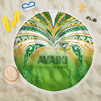 Cook Islands Rugby League Beach Blanket Avaiki Tatau Tribal Motifs White Color LT03 One Size 150cm White - Polynesian Pride