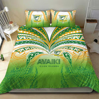 Cook Islands Rugby League Bedding Set Avaiki Tatau Tribal Motifs White Color LT03 - Polynesian Pride