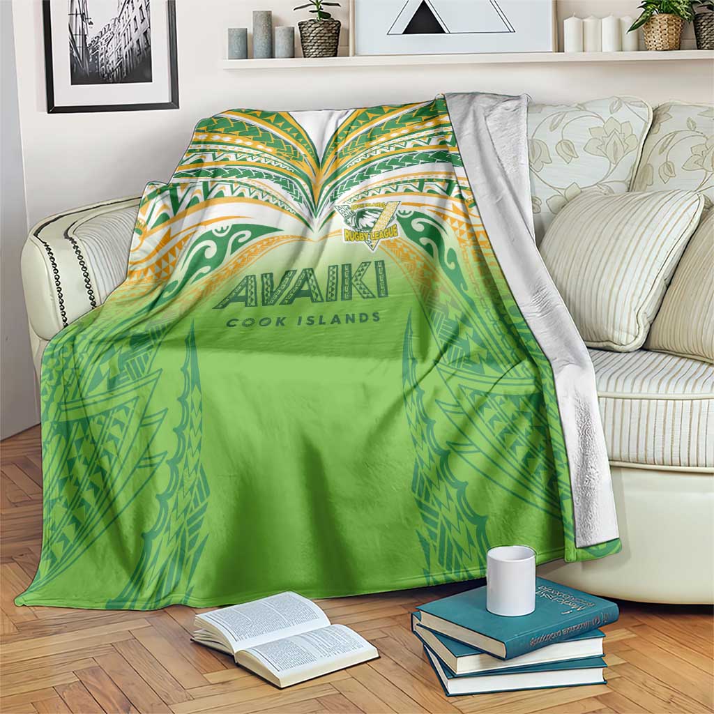 Cook Islands Rugby League Blanket Avaiki Tatau Tribal Motifs White Color LT03 White - Polynesian Pride