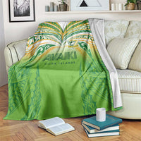 Cook Islands Rugby League Blanket Avaiki Tatau Tribal Motifs White Color LT03 White - Polynesian Pride