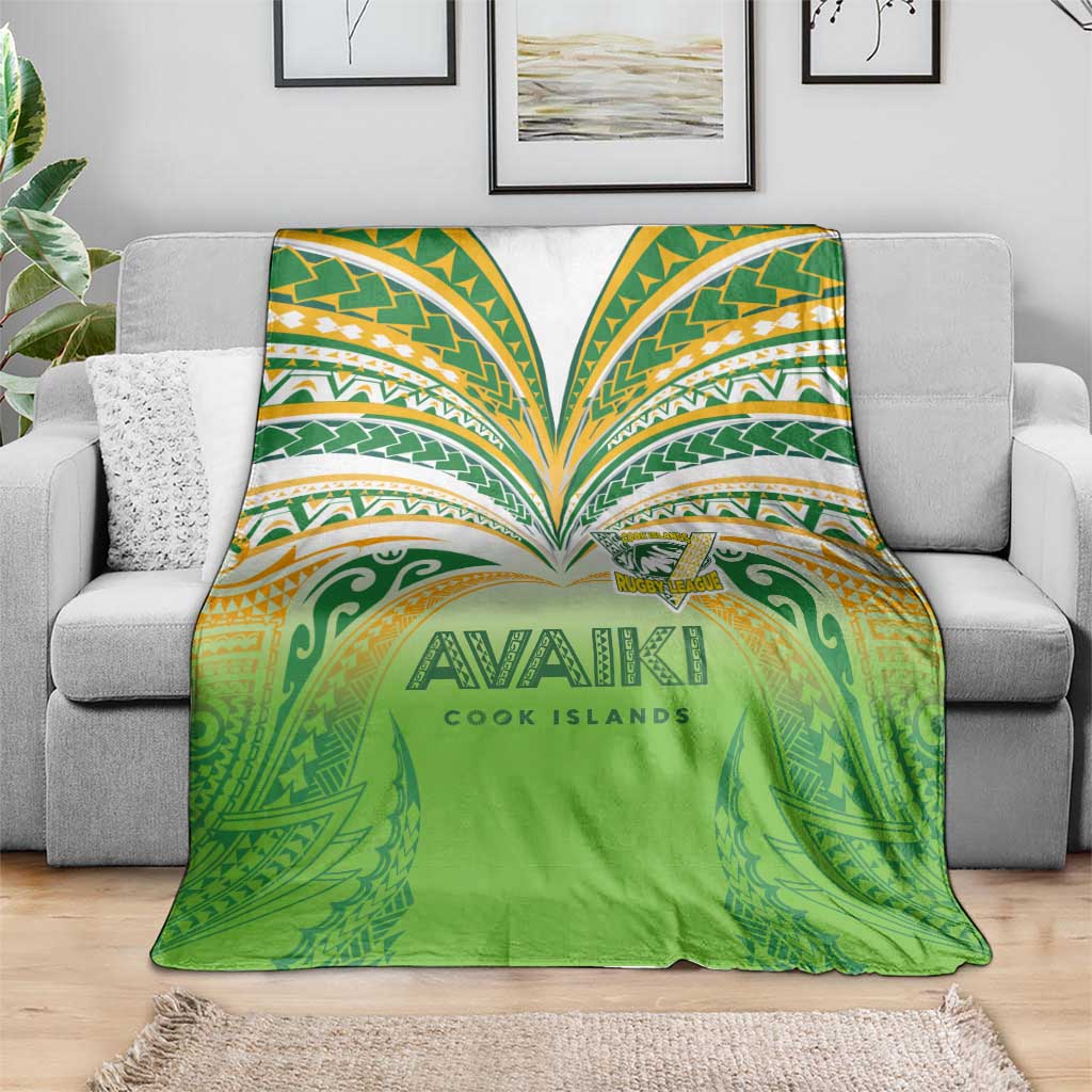 Cook Islands Rugby League Blanket Avaiki Tatau Tribal Motifs White Color LT03 - Polynesian Pride