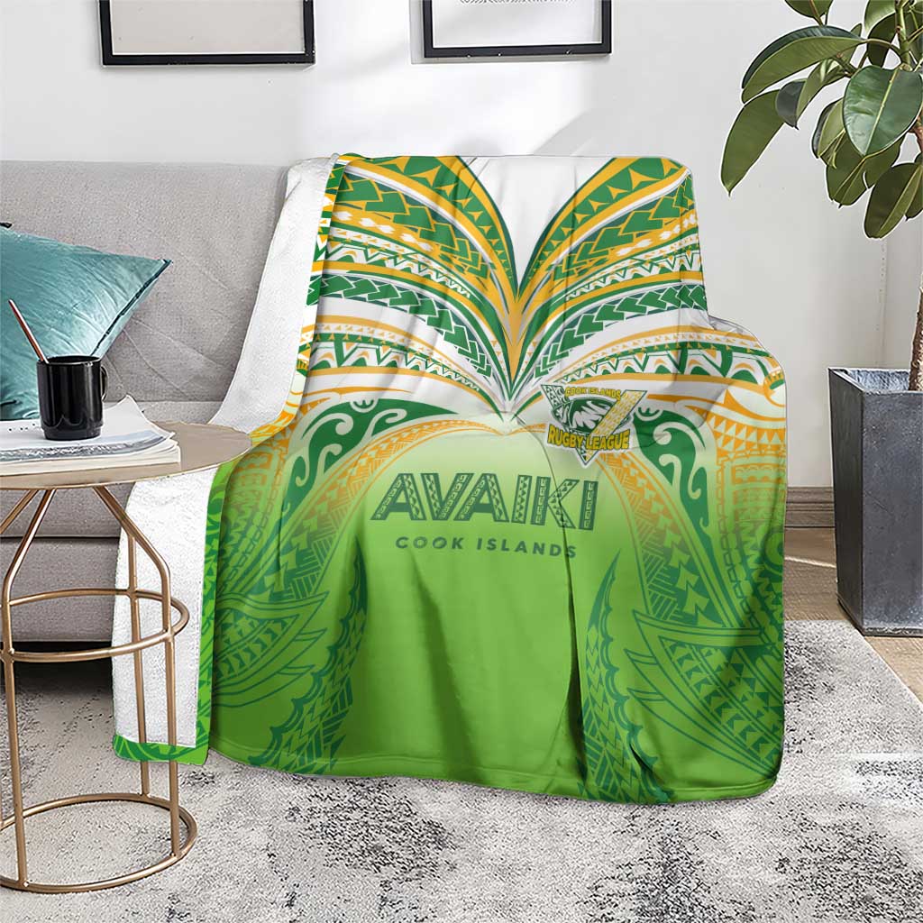 Cook Islands Rugby League Blanket Avaiki Tatau Tribal Motifs White Color LT03 - Polynesian Pride