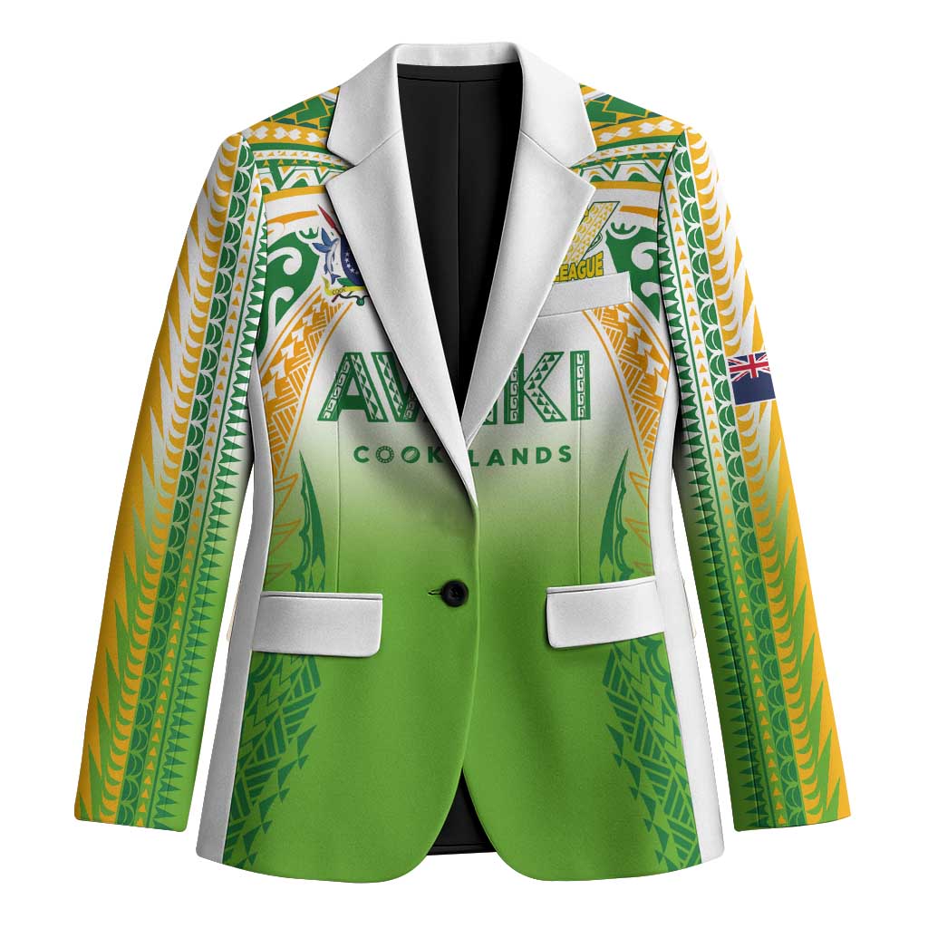 Custom Cook Islands Rugby League Blazer Avaiki Tatau Tribal Motifs White Color LT03 Unisex White - Polynesian Pride