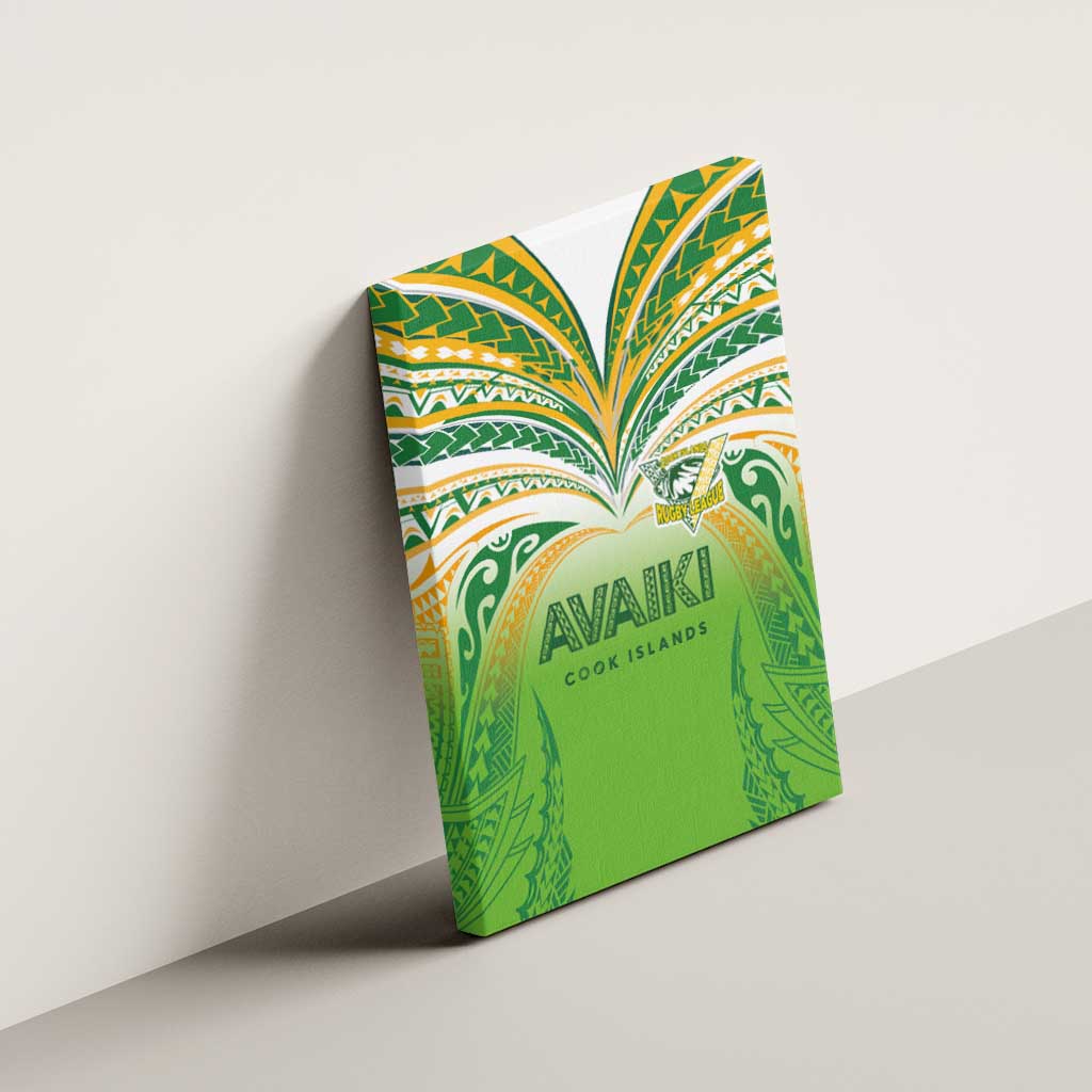 Cook Islands Rugby League Canvas Wall Art Avaiki Tatau Tribal Motifs White Color LT03 - Polynesian Pride