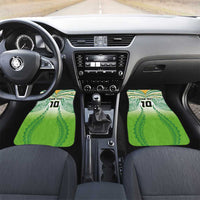 Custom Cook Islands Rugby League Car Mats Avaiki Tatau Tribal Motifs White Color LT03 Set 2pcs - Front White - Polynesian Pride