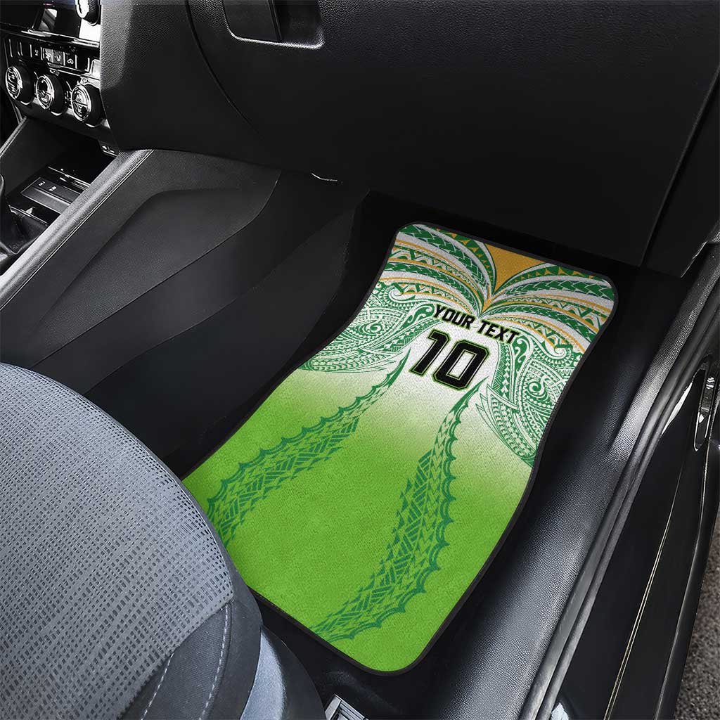 Custom Cook Islands Rugby League Car Mats Avaiki Tatau Tribal Motifs White Color LT03 - Polynesian Pride