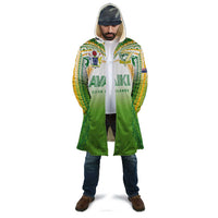Custom Cook Islands Rugby League Cloak Avaiki Tatau Tribal Motifs White Color LT03 - Polynesian Pride