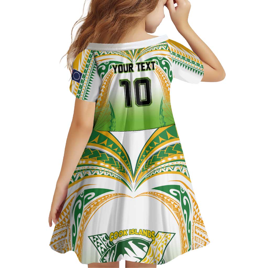 Custom Cook Islands Rugby League Family Matching Long Sleeve Bodycon Dress and Hawaiian Shirt Avaiki Tatau Tribal Motifs White Color LT03 - Polynesian Pride