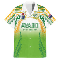 Custom Cook Islands Rugby League Family Matching Off The Shoulder Long Sleeve Dress and Hawaiian Shirt Avaiki Tatau Tribal Motifs White Color LT03 Dad's Shirt - Short Sleeve White - Polynesian Pride