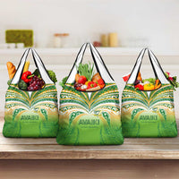 Cook Islands Rugby League Grocery Bag Avaiki Tatau Tribal Motifs White Color LT03 3-pack One Size White - Polynesian Pride