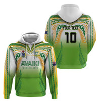 Custom Cook Islands Rugby League Hoodie Avaiki Tatau Tribal Motifs White Color LT03 - Polynesian Pride