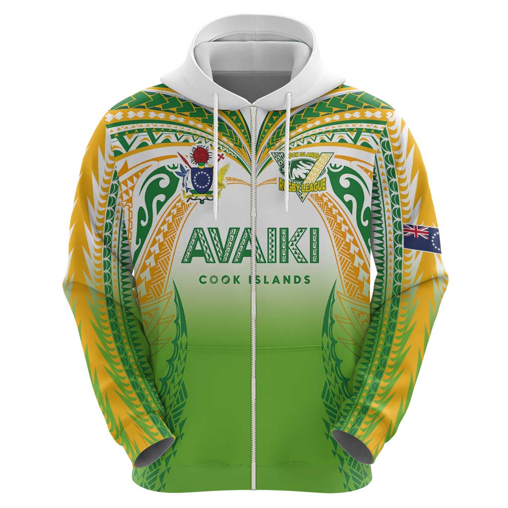 Custom Cook Islands Rugby League Hoodie Avaiki Tatau Tribal Motifs White Color LT03 - Polynesian Pride