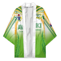 Custom Cook Islands Rugby League Kimono Avaiki Tatau Tribal Motifs White Color LT03 Unisex White - Polynesian Pride