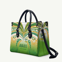 Cook Islands Rugby League Leather Bag Avaiki Tatau Tribal Motifs White Color LT03 White - Polynesian Pride