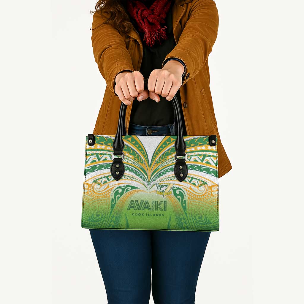 Cook Islands Rugby League Leather Bag Avaiki Tatau Tribal Motifs White Color LT03 - Polynesian Pride
