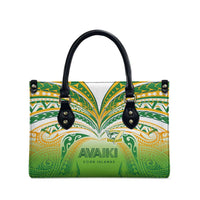 Cook Islands Rugby League Leather Bag Avaiki Tatau Tribal Motifs White Color LT03 - Polynesian Pride