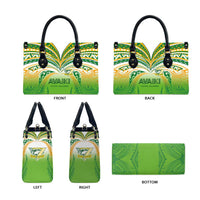 Cook Islands Rugby League Leather Bag Avaiki Tatau Tribal Motifs White Color LT03 - Polynesian Pride