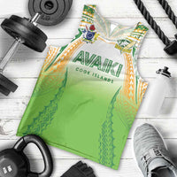 Custom Cook Islands Rugby League Men Tank Top Avaiki Tatau Tribal Motifs White Color LT03 - Polynesian Pride