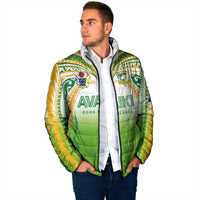 Custom Cook Islands Rugby League Padded Jacket Avaiki Tatau Tribal Motifs White Color LT03 - Polynesian Pride