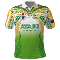 Custom Cook Islands Rugby League Polo Shirt Avaiki Tatau Tribal Motifs White Color LT03 White - Polynesian Pride