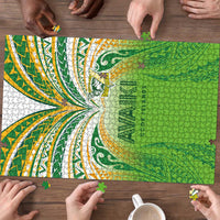Cook Islands Rugby League Puzzle Avaiki Tatau Tribal Motifs White Color LT03 - Polynesian Pride