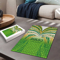 Cook Islands Rugby League Puzzle Avaiki Tatau Tribal Motifs White Color LT03 - Polynesian Pride
