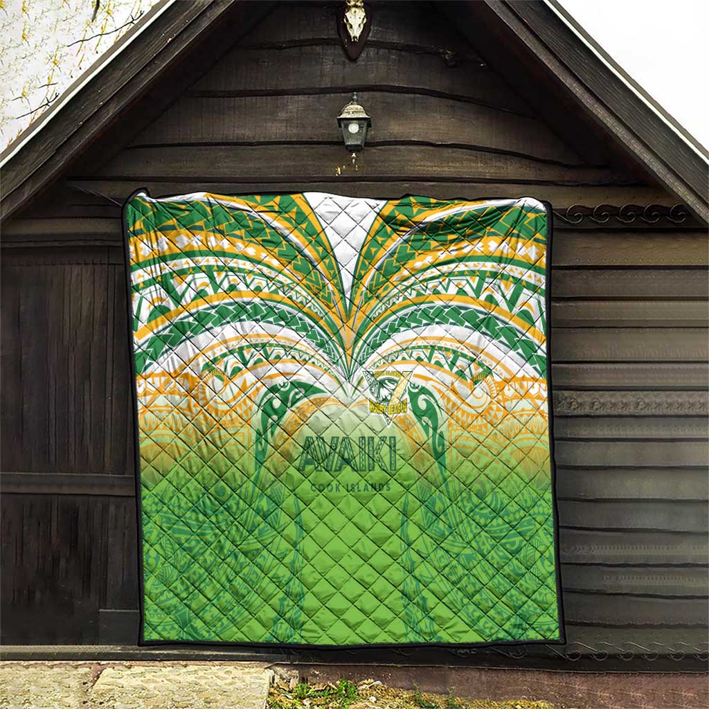 Cook Islands Rugby League Quilt Avaiki Tatau Tribal Motifs White Color LT03 - Polynesian Pride