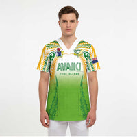 Custom Cook Islands Rugby League Scrub Top Avaiki Tatau Tribal Motifs White Color LT03 - Polynesian Pride