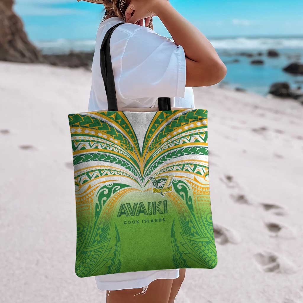 Cook Islands Rugby League Tote Bag Avaiki Tatau Tribal Motifs White Color LT03 - Polynesian Pride