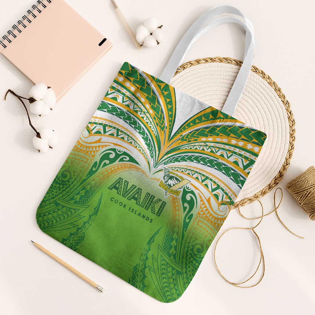 Cook Islands Rugby League Tote Bag Avaiki Tatau Tribal Motifs White Color LT03 White Strap One Size White - Polynesian Pride