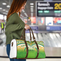 Cook Islands Rugby League Travel Bag Avaiki Tatau Tribal Motifs White Color LT03 - Polynesian Pride