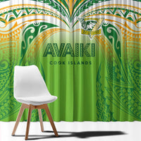 Cook Islands Rugby League Window Curtain Avaiki Tatau Tribal Motifs White Color LT03 - Polynesian Pride