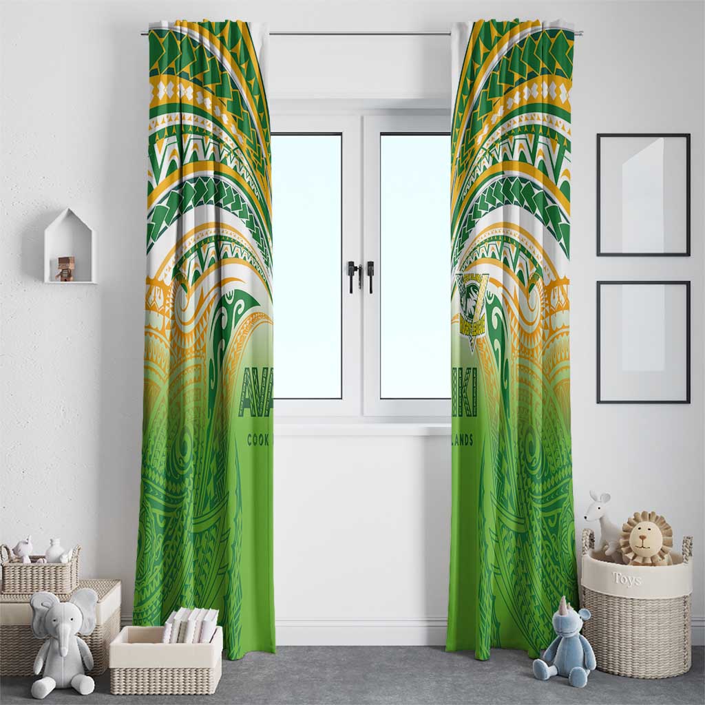 Cook Islands Rugby League Window Curtain Avaiki Tatau Tribal Motifs White Color LT03 - Polynesian Pride