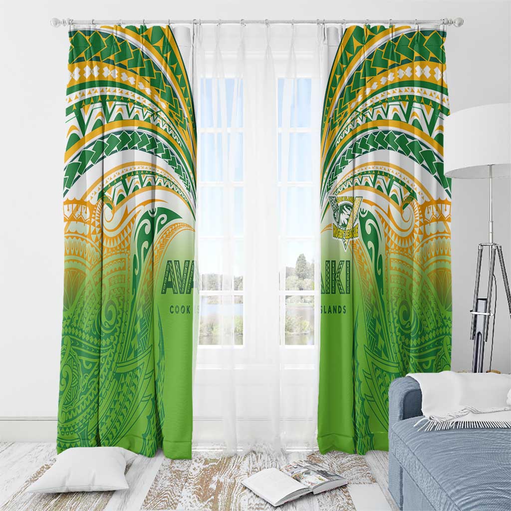 Cook Islands Rugby League Window Curtain Avaiki Tatau Tribal Motifs White Color LT03 - Polynesian Pride