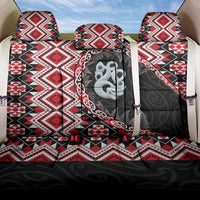 Red Taniko Motif Aotearoa Manaia and Silver Fern Back Car Seat Cover LT03 One Size Red - Polynesian Pride