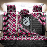Pink Taniko Motif Aotearoa Manaia and Silver Fern Back Car Seat Cover