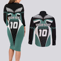 Custom New Zealand Bicycle 2025 Couples Matching Long Sleeve Bodycon Dress and Long Sleeve Button Shirt LT03 - Polynesian Pride