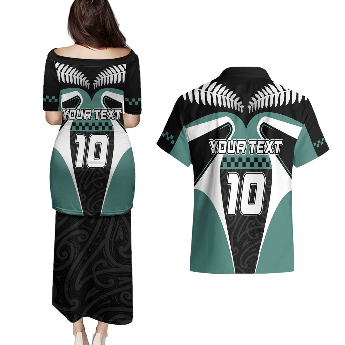 Custom New Zealand Bicycle 2025 Couples Matching Puletasi and Hawaiian Shirt