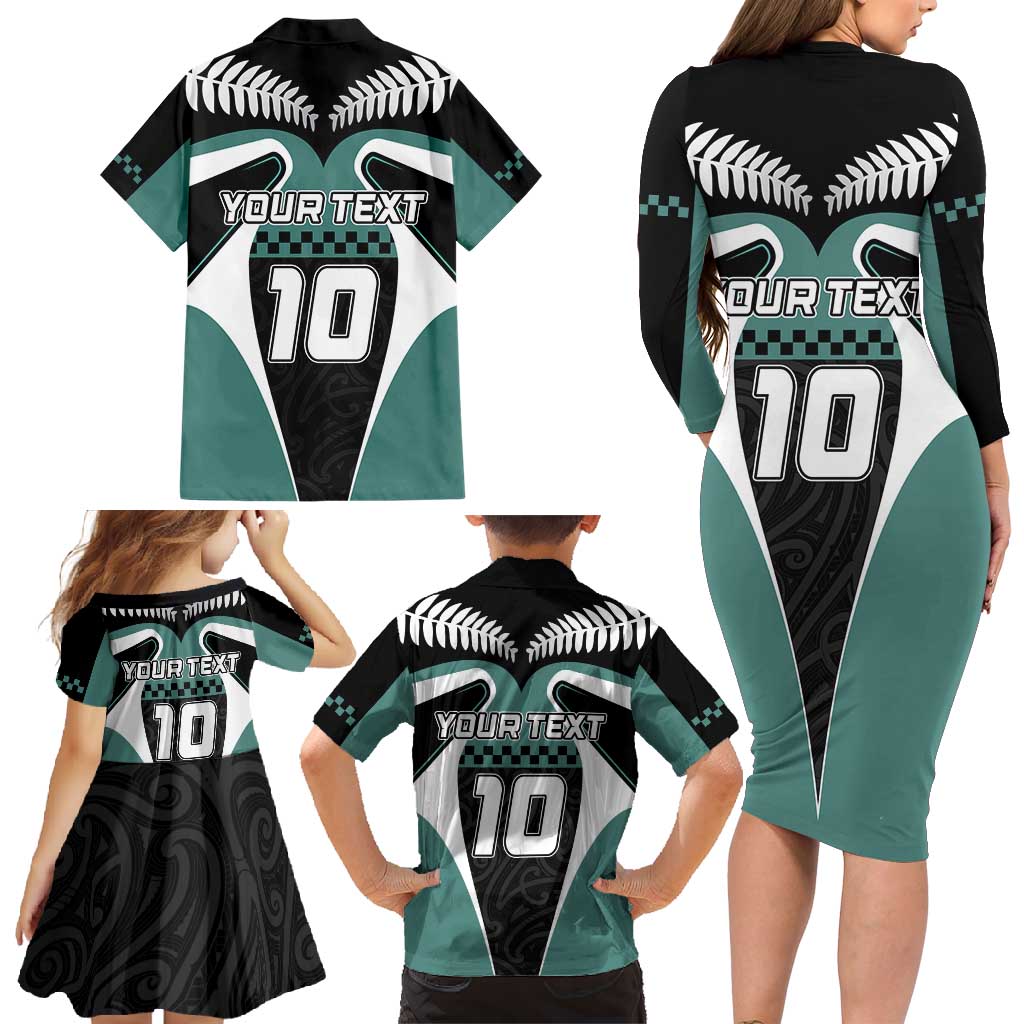 Custom New Zealand Bicycle 2025 Family Matching Long Sleeve Bodycon Dress and Hawaiian Shirt LT03 - Polynesian Pride