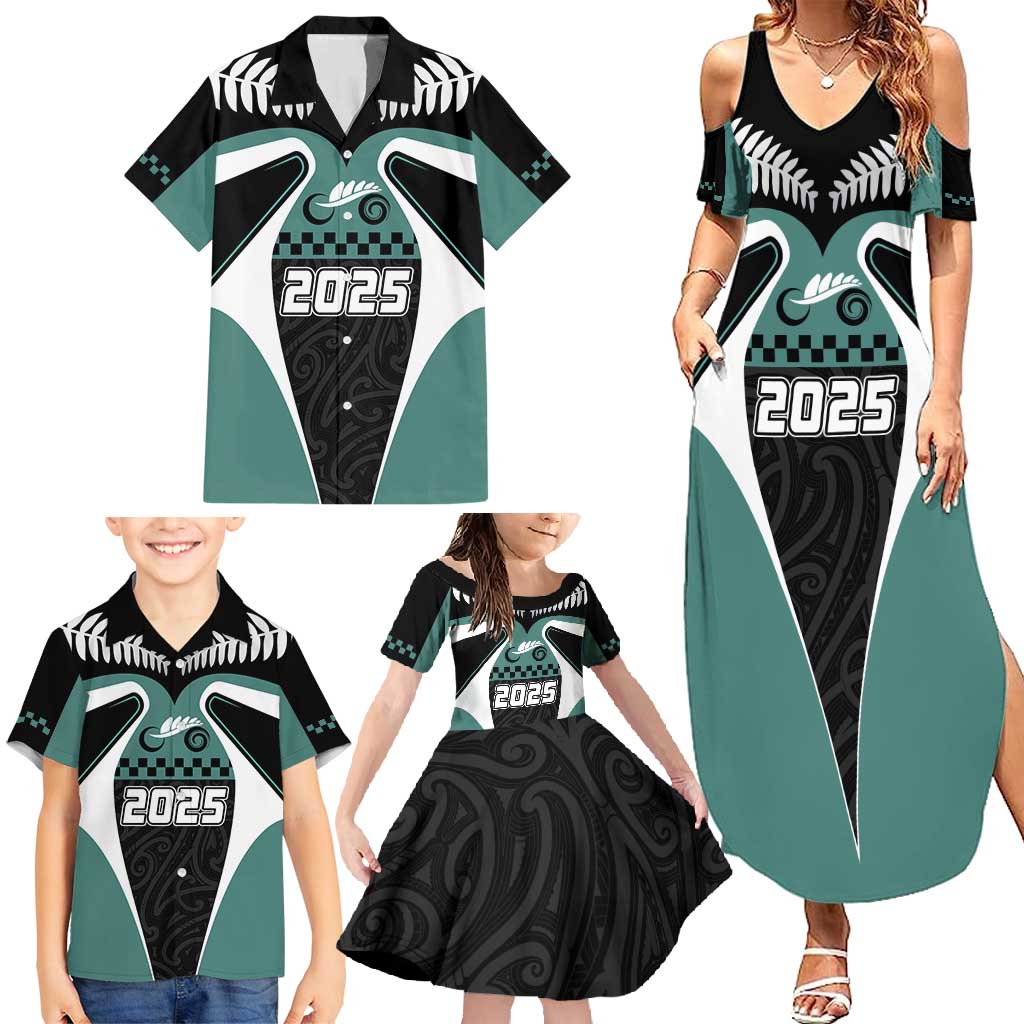 Custom New Zealand Bicycle 2025 Family Matching Summer Maxi Dress and Hawaiian Shirt LT03 - Polynesian Pride