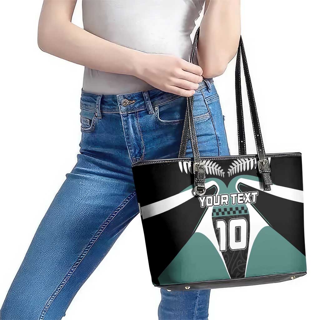 Custom New Zealand Bicycle 2025 Leather Tote Bag